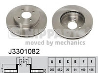 Disc frana J3301082 NIPPARTS pentru Nissan Almera Nissan Pulsar