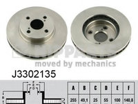 Disc frana J3302135 NIPPARTS pentru Toyota Corolla Toyota Runx Toyota Altis Toyota Axioaltis