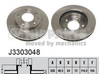 Disc frana J3303048 NIPPARTS pentru Mazda Mx-6 Mazda 626 Mazda Capella Mazda Telstar Mazda Eunos Mazda Xedos Mazda Premacy