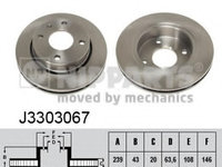 Disc frana J3303067 NIPPARTS pentru Ford Fiesta Ford Escort Mazda 121 Mazda Soho Ford Courier