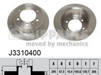 Disc frana J3310400 NIPPARTS pentru Daewoo Korando Daewoo Musso Daewoo Rexton