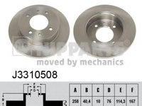 Disc frana J3310508 NIPPARTS pentru Hyundai Coupe 1996 1997 1998 1999 2000 2001 2002