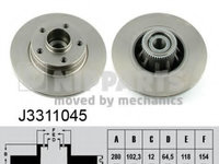 Disc frana J3311045 NIPPARTS pentru Nissan Primastar Opel Vivaro Renault Trafic