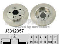 Disc frana J3312057 NIPPARTS pentru Toyota Auris Toyota Blade Toyota Altis Toyota Corolla Toyota Avensis