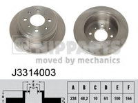 Disc frana J3314003 NIPPARTS pentru Rover 200 Rover Cabriolet Rover 400 Honda Ballade Honda Civic Honda Accord Honda Crx Honda Prelude Honda Concerto Honda Nsx Rover 25 Rover 45