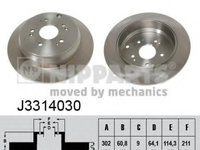 Disc frana J3314030 NIPPARTS pentru Honda Cr-v Peugeot 505 Land rover Range rover