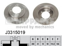 Disc frana J3315019 NIPPARTS pentru Mitsubishi Carisma Volvo S40 Mitsubishi Space Volvo V40