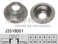 Disc frana J3319001 NIPPARTS pentru Opel Monterey Opel Frontera Opel Campo