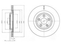 Disc frana JAGUAR S-TYPE (CCX) (1999 - 2009) DELPHI BG4202C piesa NOUA