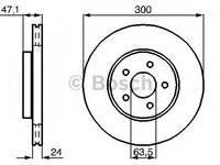 Disc frana JAGUAR X-TYPE (CF1) (2001 - 2009) Bosch 0 986 479 B44