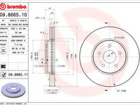 Disc frana JAGUAR X-TYPE (CF1) (2001 - 2009) BREMBO 09.8665.11