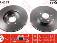 Disc frana JAGUAR X-TYPE (CF1) (2001 - 2009) TRW DF4147