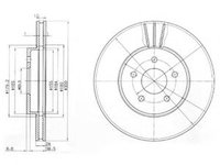 Disc frana JAGUAR X-TYPE Estate (CF1_) (2003 - 2009) DELPHI BG3537