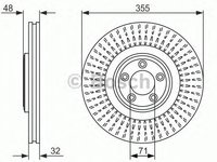 Disc frana JAGUAR XF 08- 3,0/4,2/5,0 355MM - OEM: 0 986 479 754|0986479754 - W02654599 - LIVRARE DIN STOC in 24 ore!!!