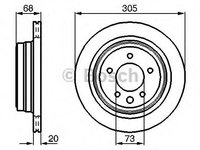 Disc frana JAGUAR XJ cupe (1973 - 1996) Bosch 0 986 478 660