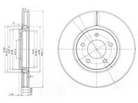 Disc frana JEEP CHEROKEE (KJ) (2001 - 2008) DELPHI BG3716 piesa NOUA