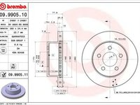 Disc frana JEEP CHEROKEE XJ BREMBO 09990510