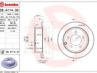 Disc frana JEEP COMPASS (MK49) (2006 - 2020) BREMBO 08.A114.31