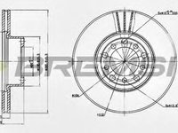 Disc frana JEEP GRAND CHEROKEE IV WK WK2 BREMSI DBA476V