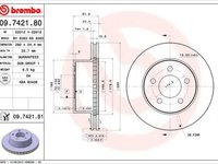 Disc frana JEEP WRANGLER I YJ SJ BREMBO 09742181