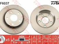 Disc frana JEEP WRANGLER II TJ TRW DF6037 PieseDeTop