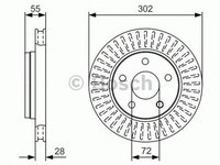 Disc frana JEEP WRANGLER III JK BOSCH 0986479C38