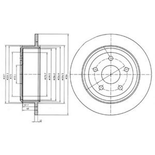 Disc frana JEEP WRANGLER III JK DELPHI BG4157
