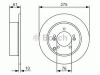 Disc frana KIA CARENS III (UN) (2006 - 2013) BOSCH 0 986 479 525 piesa NOUA