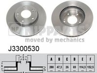 Disc frana KIA CARENS III UN NIPPARTS J3300530