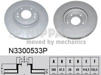 Disc frana KIA CARENS IV NIPPARTS N3300533P