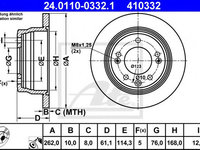 Disc frana KIA CEE'D hatchback (ED) (2006 - 2012) ATE 24.0110-0332.1