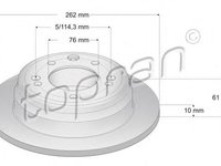 Disc frana KIA CEE'D hatchback (ED), KIA CEE'D SW (ED), HYUNDAI ELANTRA (FD) - TOPRAN 820 608