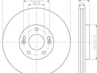 Disc frana KIA CEE'D hatchback (ED), KIA CEE'D SW (ED), HYUNDAI ELANTRA (FD) - HELLA PAGID 8DD 355 114-481