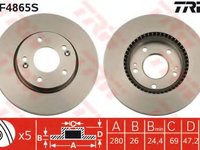 Disc frana KIA CEED Hatchback (ED) (2006 - 2012) TRW DF4865S piesa NOUA