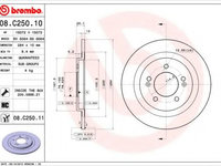 Disc frana KIA CEED SW (JD) (2012 - 2016) BREMBO 08.C250.11 piesa NOUA