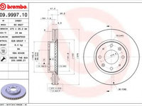 Disc frana KIA CERATO limuzina (LD) (2004 - 2016) BREMBO 09.9997.10