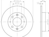 Disc frana KIA CREDOS (K9A), KIA CLARUS combi (GC), KIA CARENS I (FC) - TEXTAR 92104300