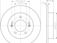 Disc frana KIA K3 (TD), HYUNDAI VELOSTER (FS), HYUNDAI FLUIDIC ELANTRA limuzina (MD, UD) - HELLA PAGID 8DD 355 118-301