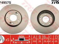 Disc frana KIA PRO CEE´D (JD) (2013 - 2016) TRW DF4957S