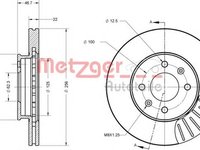 Disc frana KIA RIO II JB METZGER 6110707