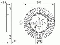 Disc frana KIA RIO III UB BOSCH 0986479B05