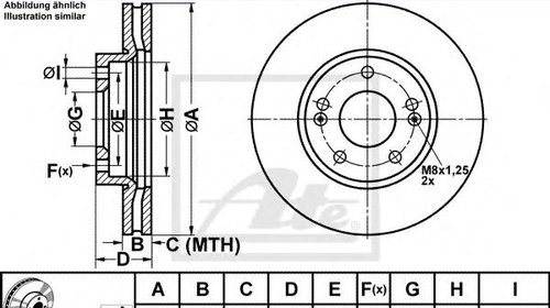 Disc frana KIA RONDO III (UN) - ATE 24.0126-0