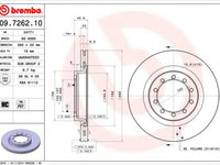 Disc frana KIA SEDONA Mk II (VQ) (2005 - 2016) BREMBO 09.7262.10