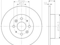 Disc frana KIA SEPHIA (FB), KIA SEPHIA (FB), KIA SHUMA II limuzina (FB) - MINTEX MDC1827