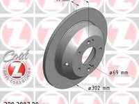 Disc frana KIA SORENTO II (XM) - ZIMMERMANN 320.3807.20