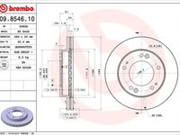 Disc frana KIA SPORTAGE K00 BREMBO 09854610