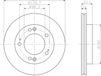 Disc frana KIA SPORTAGE (K00), KIA RETONA (CE), ASIA MOTORS RETONA autoturism de teren, inchis - MINTEX MDC1315