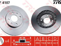 Disc frana LADA 110 - OEM-TRW: DF4107|DF4107 - W02305741 - LIVRARE DIN STOC in 24 ore!!!