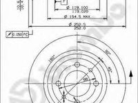 Disc frana LADA 1200-1500 combi, LADA 1200-1600, LADA RIVA (2105) - BREMBO 08.2559.24