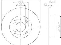 Disc frana LADA CEVARO (2108, 2109, 2115), LADA SABLE (21099), ZAZ TAVRIA (1102) - HELLA PAGID 8DD 355 101-481